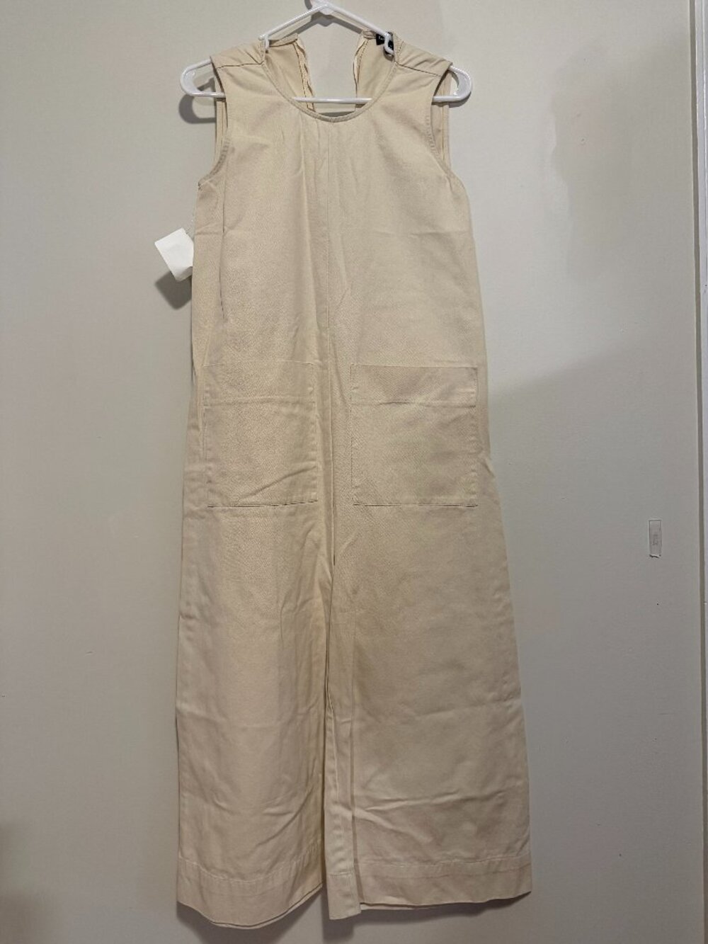 NWT Ilana Kohn Harry Cotton Twill Jumpsuit Natural Cream Bone | XS